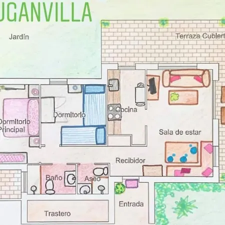 Szálloda La Buganvilla - Heating - Large Private Garden - Free Parking - Fast Wifi Punta Grossa